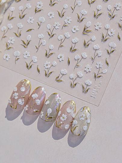 SHEIN ネイルシール マグノリアフラワー